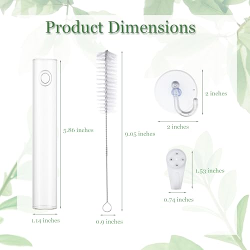 Bunmery 6 pcs Window Propagation Stations, Plant Propagation Tubes with suckion Cups & Nails, Easy to Install Wall Hanging Planter Propagation Station, Glass Plant Terrarium Vase