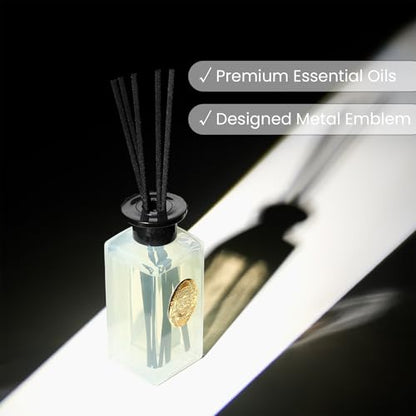 M&SENSE 6.3 oz Large Reed Diffuser Set | Jasmine Garland Scent Oil Diffuser with Sticks | Hotel Collection Non-Toxic Essential Oil |for Bedroom Bathroom Living Room - color: Jasmine Garland, size: 180ml