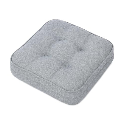 GOFORIT Memory Foam Seat Cushion，Kitchen Chair Cushions for Dining Chairs,Non-Slip Chair Pads with Removable Cover, 16'' x 16'', Grey - color: Grey