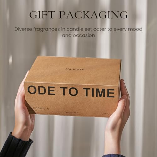 M&SENSE 6 Pack Candle Gift Set, Aromatherapy Scented Candle for Home Fragrance, Natural Soy Wax Candles for Stress Relief, Yoga, Long Lasting Small Jar Candle Gift Set for Birthday Housewarming - size: Gift Set