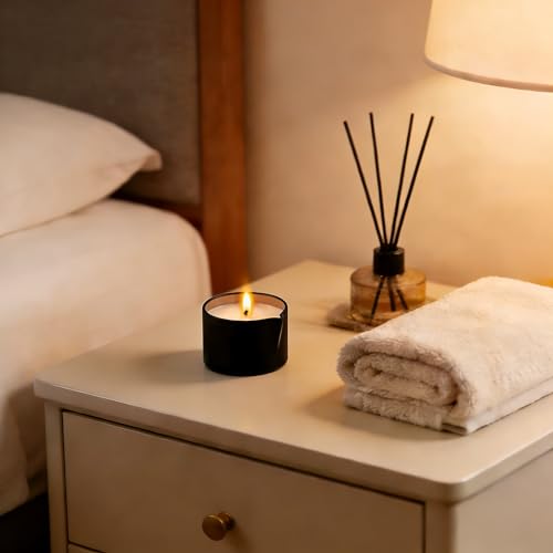 6 Pack Low Temperature Massage Oil Candle Set | Soy Wax That Melts Into Skin Nourishing Body Oil Massage Candle for Home Spa, Massage Therapy, Relaxation - Natural - 2.35 oz