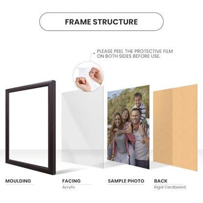 Craig Frames Contemporary, 20x26 Black Picture Frame with White Collage Mat, 9 Openings for 5x7 Prints - color: 9 5x7 Openings - 2" Border