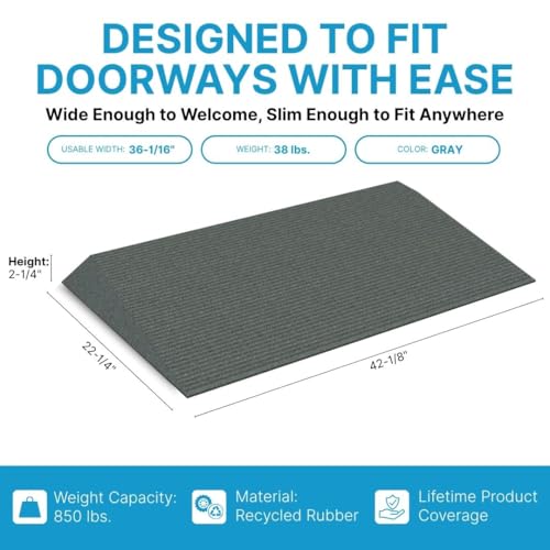 EZ-ACCESS Transitions Angled Entry MAT, Grey, 2.25-in - color: Grey, size: 2.25 Inches