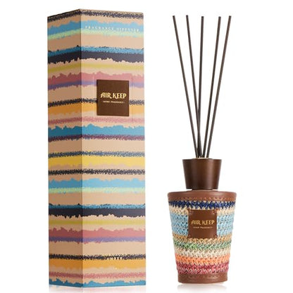 Reed Diffuser for Home, Moroccan Amber, 5.1 fl oz (150 ml) | Reed Diffuser Sticks, Decorative Glass Bottle, for Bathrooms, Bedrooms, Living Rooms and Offices, Gift Box Packaging
