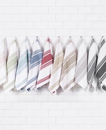 All-Clad Dual-Purpose Kitchen Towels: Highly Absorbent - 100% Cotton, 17"x30" Dish Towels for Cleaning & Drying Dishes & Glassware, 3-Pack, Pewter - color: Pewter