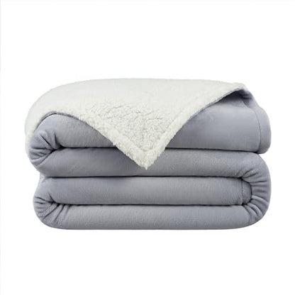 Arkwright Sherpa Fleece Throw Blanket - Plush Fluffy Warm Reversible Soft Sherpa Throw Blanket for Home, Couch, Sofa, Bed, Camping and Travel, 90x90 in, Queen, Grey - color: Alloy Grey, size: Queen (90x90) Pack of 1