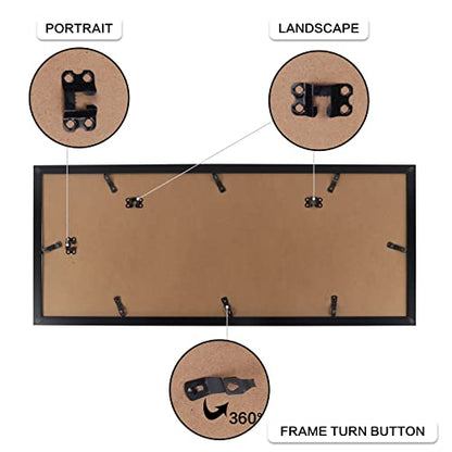 WIFTREY 2 Pack 4x6 Picture Frames Collage with 9 Openings, Display Eight 4 x 6 Pictures and One 8x10 Photos for Wall Mounting, Black - color: Black, size: 9 Openings - 2 Pack