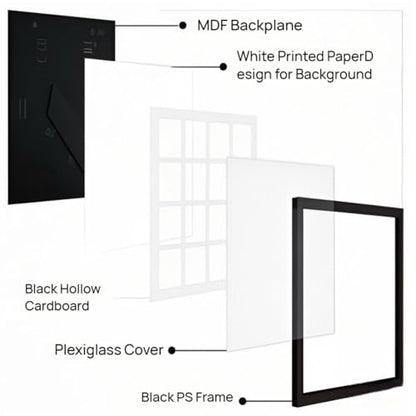 Polaroid Picture Frame Collage 2x3 Instax Mini Film-16 Openings - size: 17.6×12.6