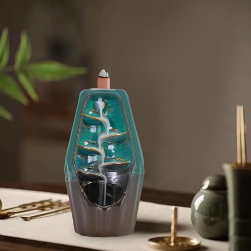 Backflow Incense Holder, Ceramic Burner Waterfall, Aromatherapy Ornament, Home Decor