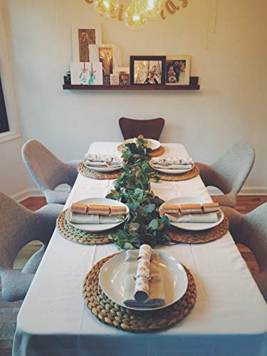 Round Woven Placemats Set of 6-13 inches Plate Chargers Natural Wicker Placemats Water Hyacinth Straw Braided Tablemats Rattan Tablemats Rustic Weave Placemats for Dining Table - size: Plate Chargers 13 inch-6