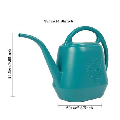 1 Gallon Watering Can Indoor Plants, 2026 Long Spout Large Capacity Modern Plastic Watering Can with Ergonomic Handle,Outdoor Watering Can for Flower Plants House Bonsai Garden Patio Office - color: Zy-blue