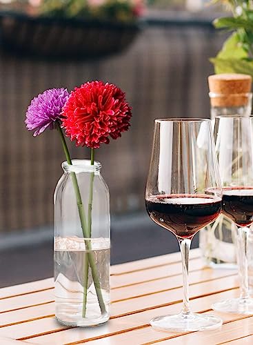 Serene Spaces Living Clear Glass Bud Vases, Set of 48, Ideal for Tablescape at Weddings, Events, Measures 6.25” Tall and 2” Diameter - size: Set of 48
