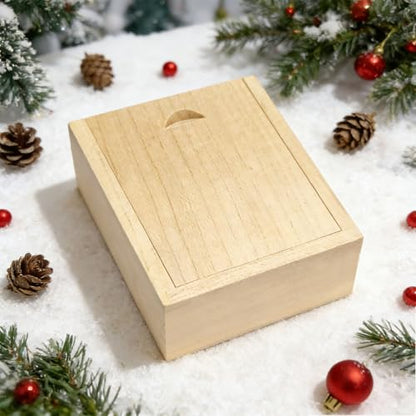 3.19" x 2.64" x 1.02" Inch Small Wood Gift Box with Sliding Lid, Sliding Top Tiny Wooden Keepsake Box USB Box for Wedding Gift, Elegant Present | Handcrafted Wood Box for Rings, Earrings(Maple Box) - color: Maple (3.19")
