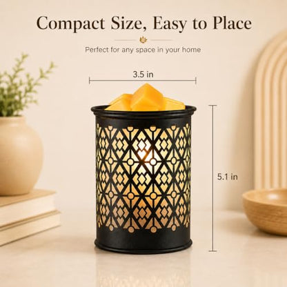 Wax Melt Warmer Metal Wax Warmer for Scented Wax Candle Wax Burner | Electirc Wax Melt Warmer Candle Melter as Gifts for Moms Grandma Women Girls (Diamond) - style: Diamond