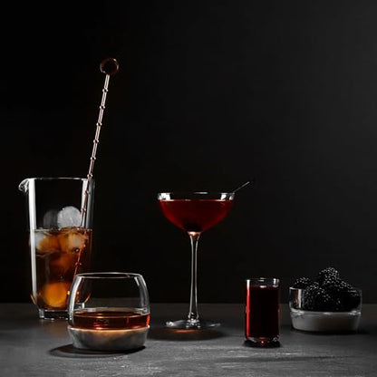 NUDE Hepburn Coupe Glasses Set of 2 – 6.5 oz Premium Lead-Free Crystal Coupe Glasses – Elegant Brad Ascalon Design for Martini, Cocktail & Nick and Nora Style Drinks - color: Hepburn