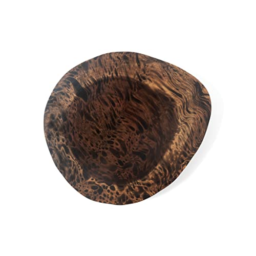 Lipper International 1230 Acacia Burl Finish Serving Board with Feet, Large, 13" to 15" Diameter x 2" - size: Large, 13" to 15" Diameter x 2"