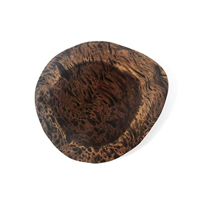 Lipper International 1230 Acacia Burl Finish Serving Board with Feet, Large, 13" to 15" Diameter x 2" - size: Large, 13" to 15" Diameter x 2"
