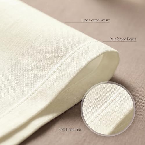 Urban Villa Cloth Napkins Cotton 20x20 (Set of 12) Ivory - color: 021 Off White, size: 20" x 20" (Set of 12)