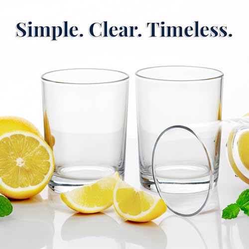 US Acrylic Classic Clear Plastic Reusable Drinking Glasses (Set of 6) 12oz Rocks Cups | BPA-Free Tumblers, Made in USA | Top-Rack Dishwasher Safe (Pack of 24) - color: Clear, size: Rocks Tumblers (Pack of 24)
