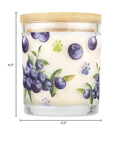 Pet House Candles, Natural Soy-Based, Clean Burning Pet Friendly Candles, 60 Hour Burn Time - Wild Blueberries, 9 oz, 2 Pack - color: Wild Blueberries, size: Pack of 2