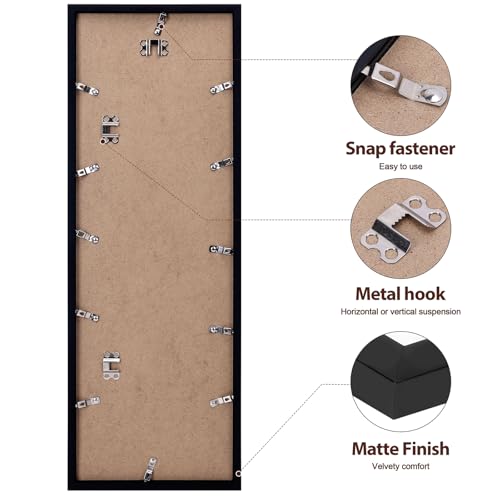 Fixwal 8x24 Collage Picture Frame, Holds Five 4x6 Photos, PVC | Shatter Resistant Plastic Cover, Wall Decor - size: 8x24（5-4x6）