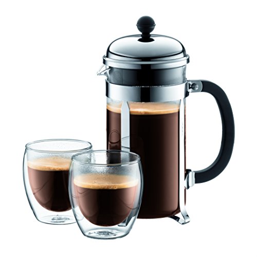 Bodum 2.5oz Pavina Double Wall High-Heat Borosilicate Glass, Set of 2, Clear - size: 2.5 oz, style: Set of 2