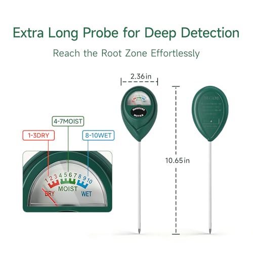 Soil Moisture Meter for Plants, Hygrometer Sensor Water Monitor, Plant Moisture Tester for Indoor Outdoor Garden, Potted Plants, Farm, Lawn, No Battery (Style 2) - size: Style 2