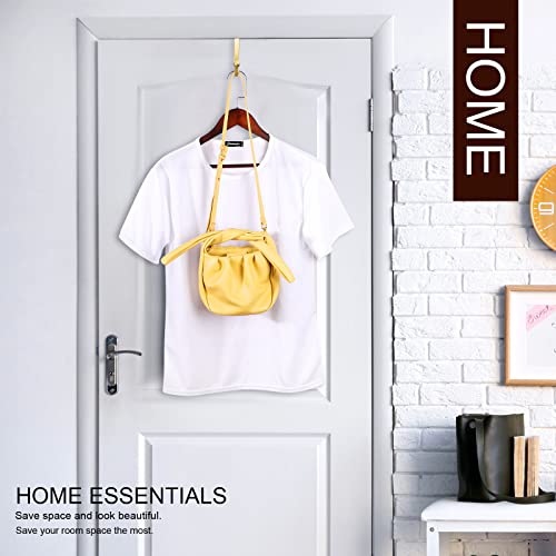 Hotop 2 Pcs Over The Door Hooks, Clothes Hanger, Over Door Hanger, Champagne Gold - color: Champagne Gold