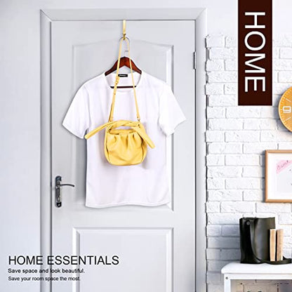 Hotop 2 Pcs Over The Door Hooks, Clothes Hanger, Over Door Hanger, Champagne Gold - color: Champagne Gold