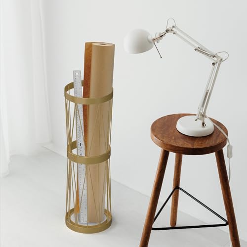 Mango Steam Pluvian Soakstone Umbrella Holder (Tall, Gold) - color: Gold, size: Tall Round