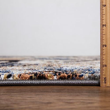 Keen Home Design Runner Rugs - 32"x119" Non-Shedding, Thick Pile Abstract Rugs for Kitchen, Living Room, Bedroom, Dining Room, Entryway - Size: 2'8" x 9'11", Skies Multi - color: Skies Multi, size: 2'8" x 9'11" (Runner)