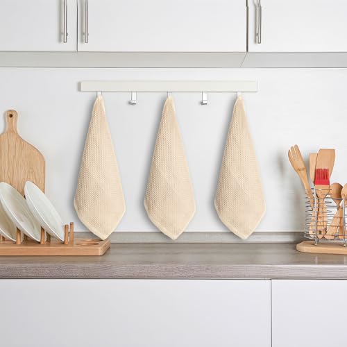 100% Cotton Waffle Weave Kitchen Dish Cloths, Ultra Soft Absorbent Quick Drying Dish Towels, 13 x 28.7 Inches, 6-Pack, Beige - color: Beige, size: 13 x 28 - 6 Pack