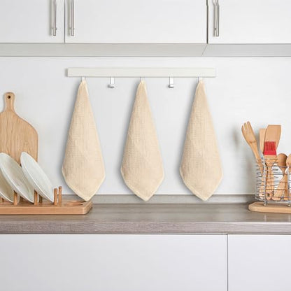 100% Cotton Waffle Weave Kitchen Dish Cloths, Ultra Soft Absorbent Quick Drying Dish Towels, 13 x 28.7 Inches, 6-Pack, Beige - color: Beige, size: 13 x 28 - 6 Pack