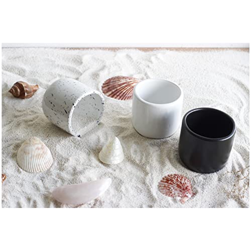 roro Handcrafted Matte Black Ceramic Tea & Coffee Sipper Cups, 8 oz - Set of 2, Artisan Stoneware, Lead-Free, Microwave & Oven Safe - color: Matte Black Sipper Cup x 2
