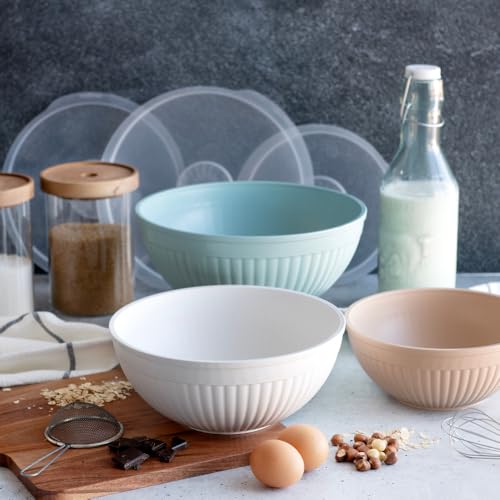 Nordic Ware Prep and Serve Mixing Bowls Set, 6-Piece, Earth-Tones - color: Earth-Tones, size: 6-Piece