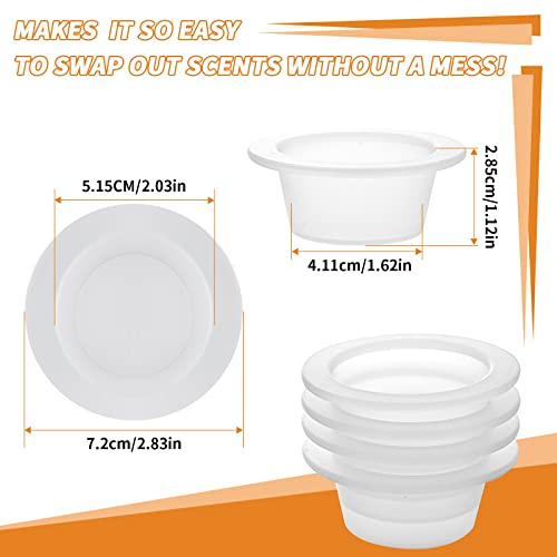ASAWASA 4 Pcs Silicone Wax Warmer Liners for Pluggable, No Mess, No Scrape, Reusable，Long Lasting, 1.62 inch Bottom Diameter,2.03 inch Top Diameter,1.12 inch Depth(Small size 4pcs ） - style: Four Small size