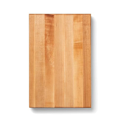 John Boos RA-Board Series Rectangular Wooden Maple Cutting Board 18”x12” – 2.25” Thick, 13-lb Reversible Butcher Block with Edge-Grain & Finger Grips – Made in the USA - color: Maple, size: 18"L x 12"W