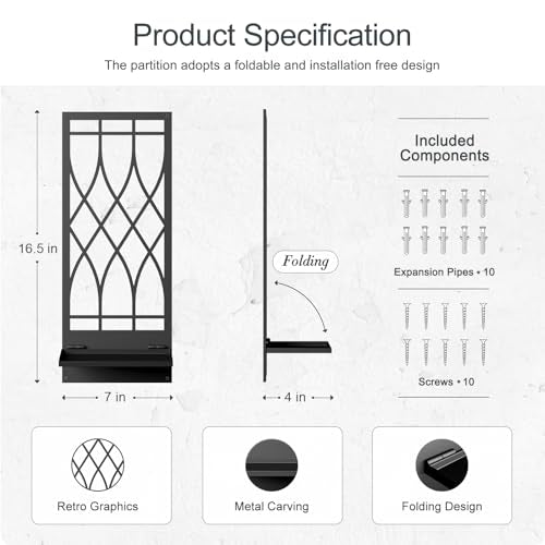 Wall Candle Holder, Black Metal Wall Art, Line Wall Candle Holder for Living Room, Dining Room, Bedroom, Bathroom (2 Pack, 16.5 x 7 in) - color: Black Elegant