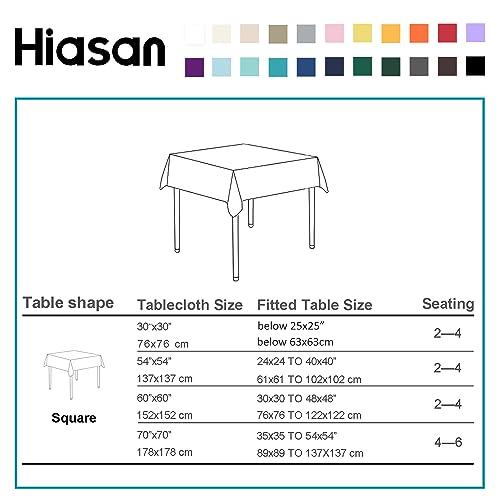 Square Tablecloth, Royal Purple, 30 x 30 Inch, 1 Pack | Waterproof, Wrinkle Resistant, Washable Polyester Table Cloth for Dining Room/Birthday/Party/Camping - color: Royal Purple, size: 30" x 30" (Square)