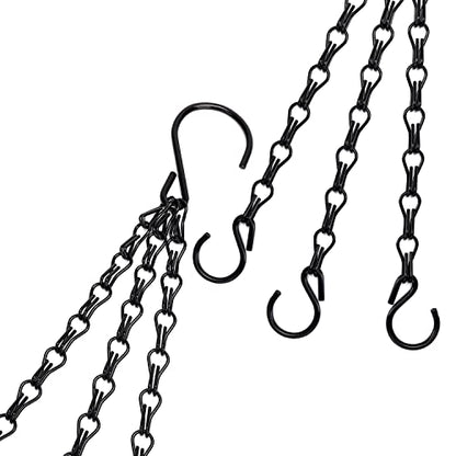 Heybe 16 Inch Hanging Basket Chain with Hooks for Pot Planters, Bird Feeders, Lanterns and More - size: 16 inches, style: 3 point