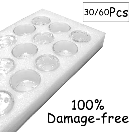 GOLDEAL 30 PCS Small Clear Glass Tealight Candle Holders,Tealight Holders Bulk Use for Weddings Parties Dinner,for 1.5" Tealight. as Well as Candle Mould… - color: Clear