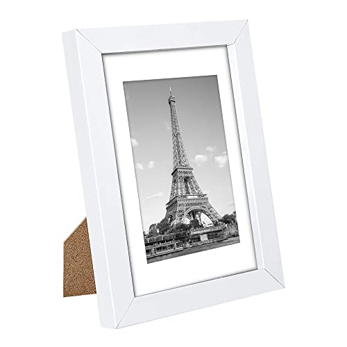 upsimples 5x7 Picture Frame Set of 10, Display Pictures 4x6 with Mat or 5x7 Without, Multi Photo Frames Collage for Wall or Tabletop Display, White | Fit 4x6 and 5 x 7 Photos, Wall or Tabletop Display, For Gallery Hallway Living Room, For Christmas Mother