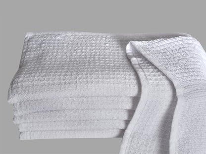 Dish Towels|Kitchen Dish Cloths Two-Sided Waffle Terry|13x28 Inches 100% Cotton Dish Rags Washing Dishes|Super Absorbent Reusable Quick Drying Dish Towels| 6-Pc Set White - color: White-2