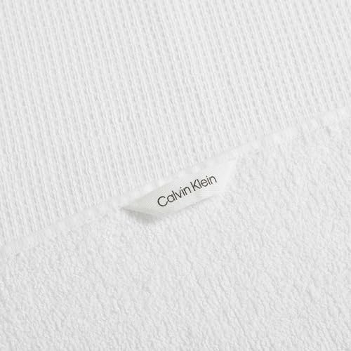 Calvin Klein - Bath Towels, Super Soft & Absorbent Cotton Towels, Oeko-Tex Certified (Eternity Solid White, 3-Piece) - color: Entwine White, size: 3 Pack