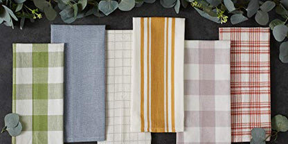 DII Basic Kitchen Large Cotton Dishtowel Set of 5, 18x28, Antique Green - color: Antique Green