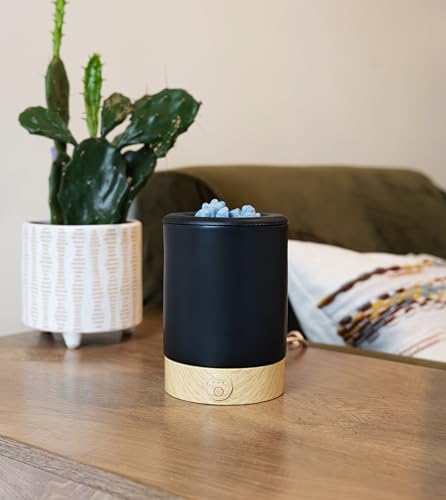 Happy Wax Black Signature Wax Melt Warmer for Scented Wax Melts, Cubes & Tarts – Electric Wax Melter with Automatic Timer and No Scrape Silicone Dish for Easy Wax Removal - color: Black