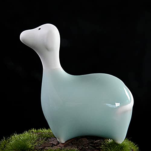 Ceramic Dog Animals Handcrafted Sculpture Ornament Garden Hotel Home Decor Office Car Dashboard Gift
