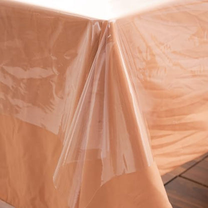 Clear Plastic Tablecloth Protector Rectangle 54x120 inch Waterproof Oilproof Stain Resistant Wipeable Table Cover for Dining Tables - size: 54" x 120" (Rectangular)