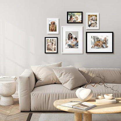 9x12 Picture Frame with Plexiglass, Display Pictures 9x12 Without Mat for Tabletop Display and Wall Mounting, Set of 6，Black - color: Black, size: 9X12