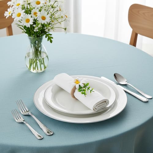 Bee and Daisy Napkin Rings, Set of 12 | White Flower Napkin Holders for Spring Parties, Weddings, Dinner Tables and Bee-Themed Table Decor